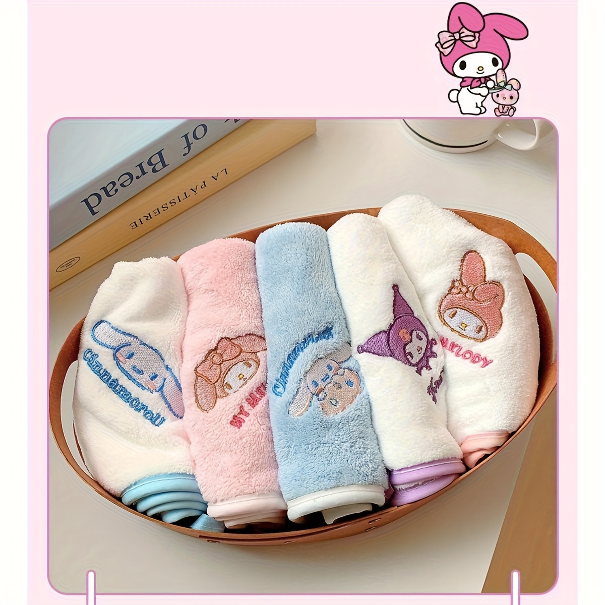 E-shop 5 Stk. Sanrio Hello Kitty Handtuch – Weich mit niedlichem Design, zum Händetrocknen für das Gesicht, Handtuch | Verspieltes Design | Weiche