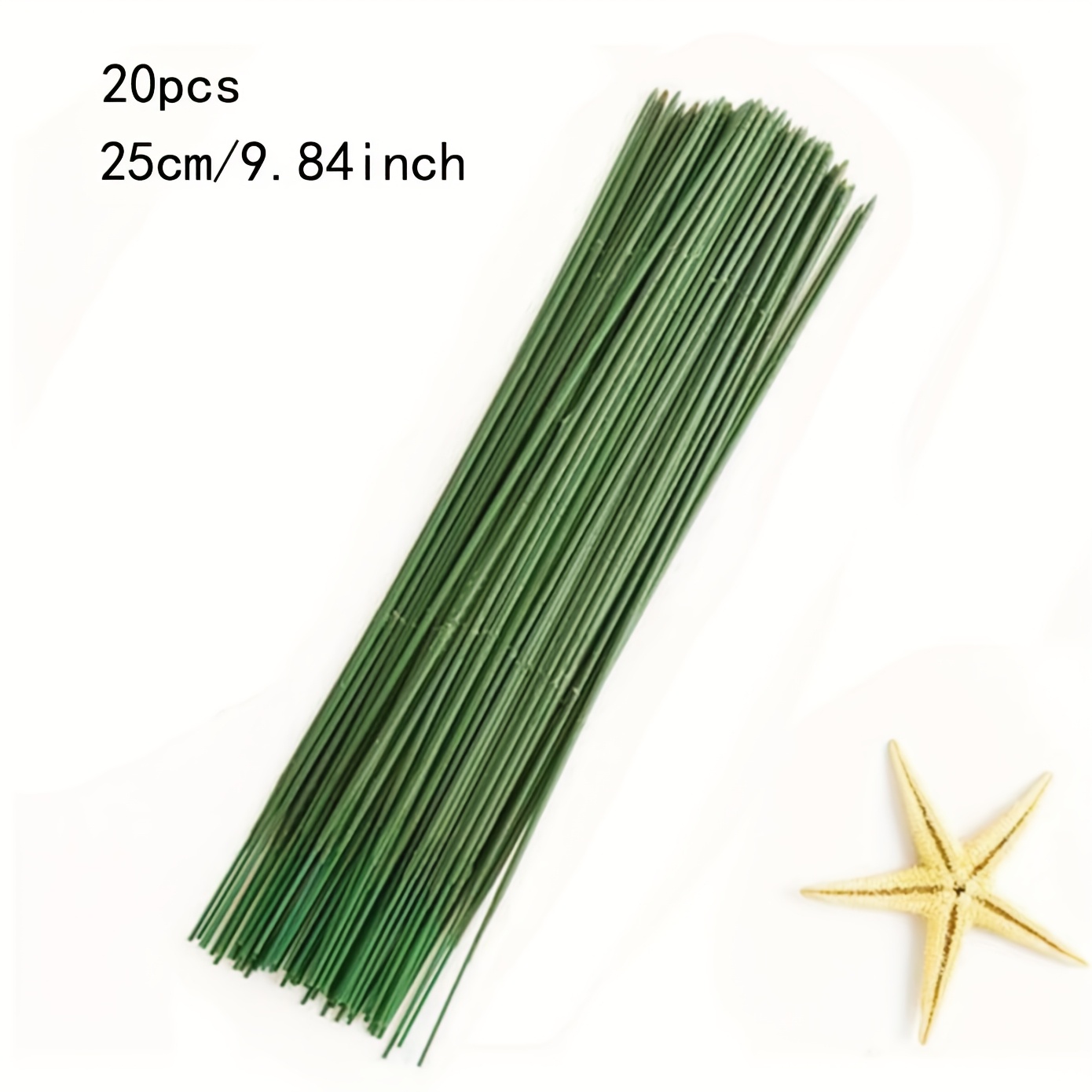 item picture 20 25pcs plastic floral stem artificial flower rod flower stem wire making accessories diy crafts bouquet stem flower arrangements decor supplies