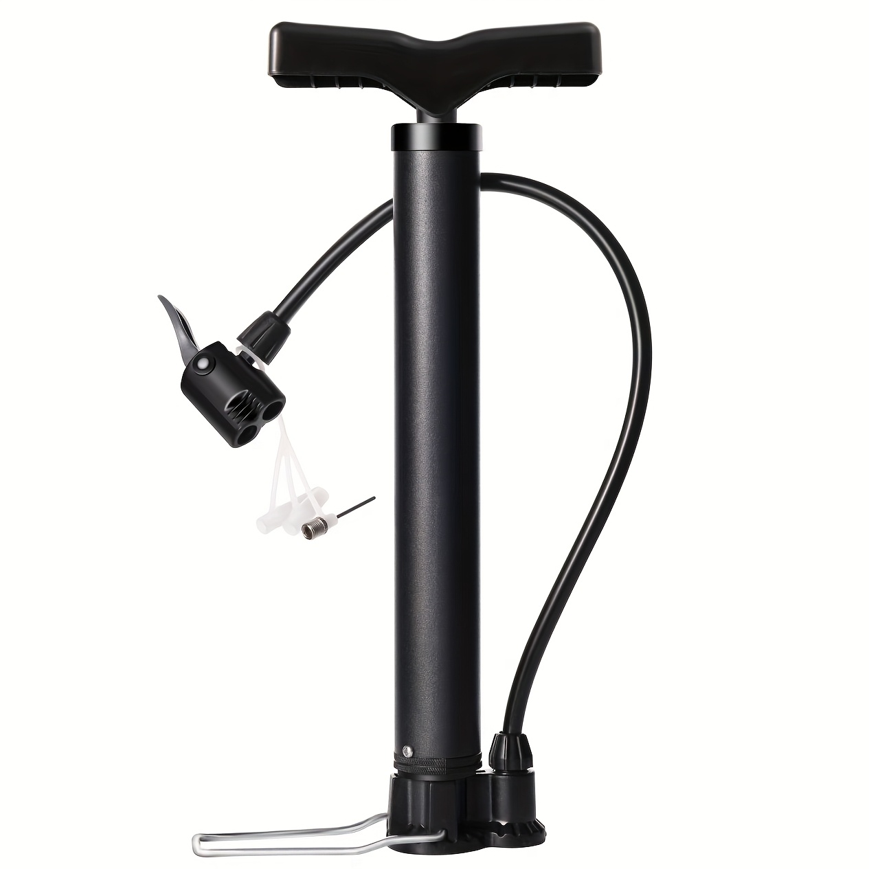 TEMU Portable Mini Inflator For Bicycles, Basketballs, And Electric Scooters - Compact High-pressure Bike Pump With An Alloy Base, Of Reaching Up To 120 Psi