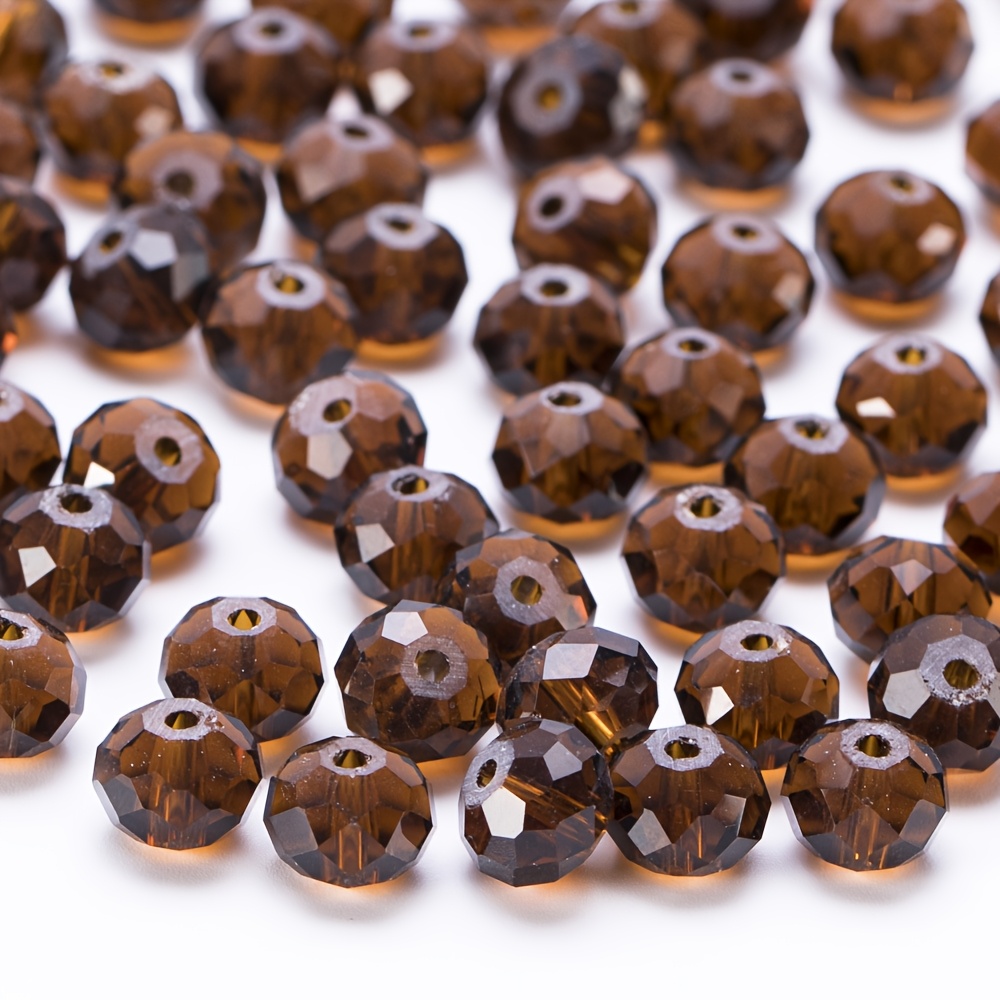 200 Amber Glass Beads for Jewelry Making