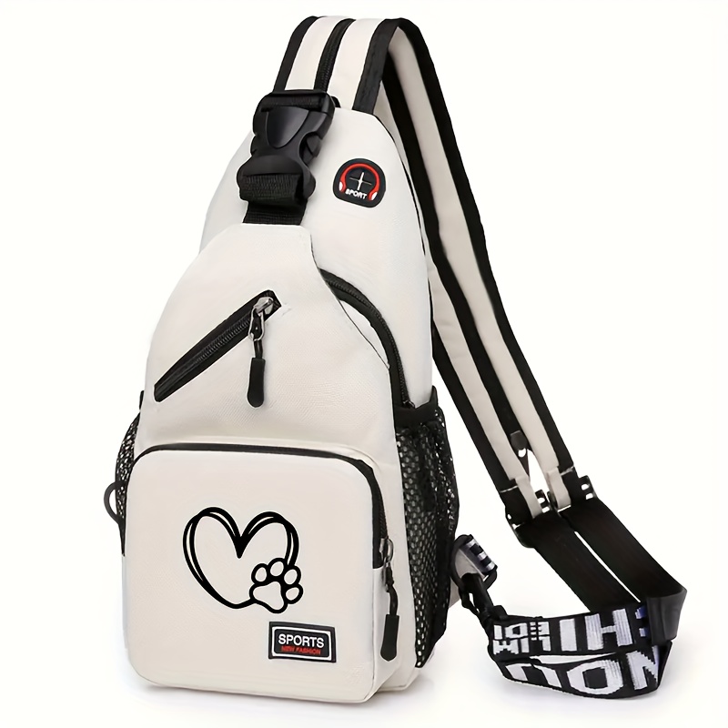 E-shop Neue Damen Herzklopf-Handabdruck Brusttasche, Lässige Sport Crossbody Bag mit großem Fassungsvermögen, Multifunktionaler Rucksack