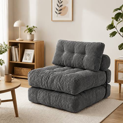 folding sofa bed convertible sleeper chair with pillow foldable mattress portable fold out chair bed comfy floor sofa lounge for living room bedroom