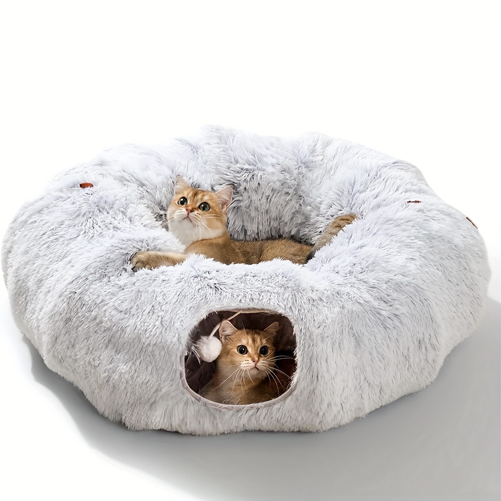 TEMU And Fluffy Toy Bed Pet Toy For