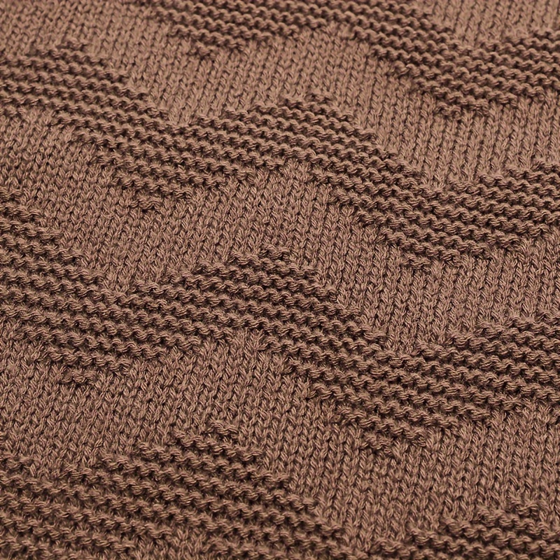 Wavy Jacquard Baby Knit Blanket, All-Season Use