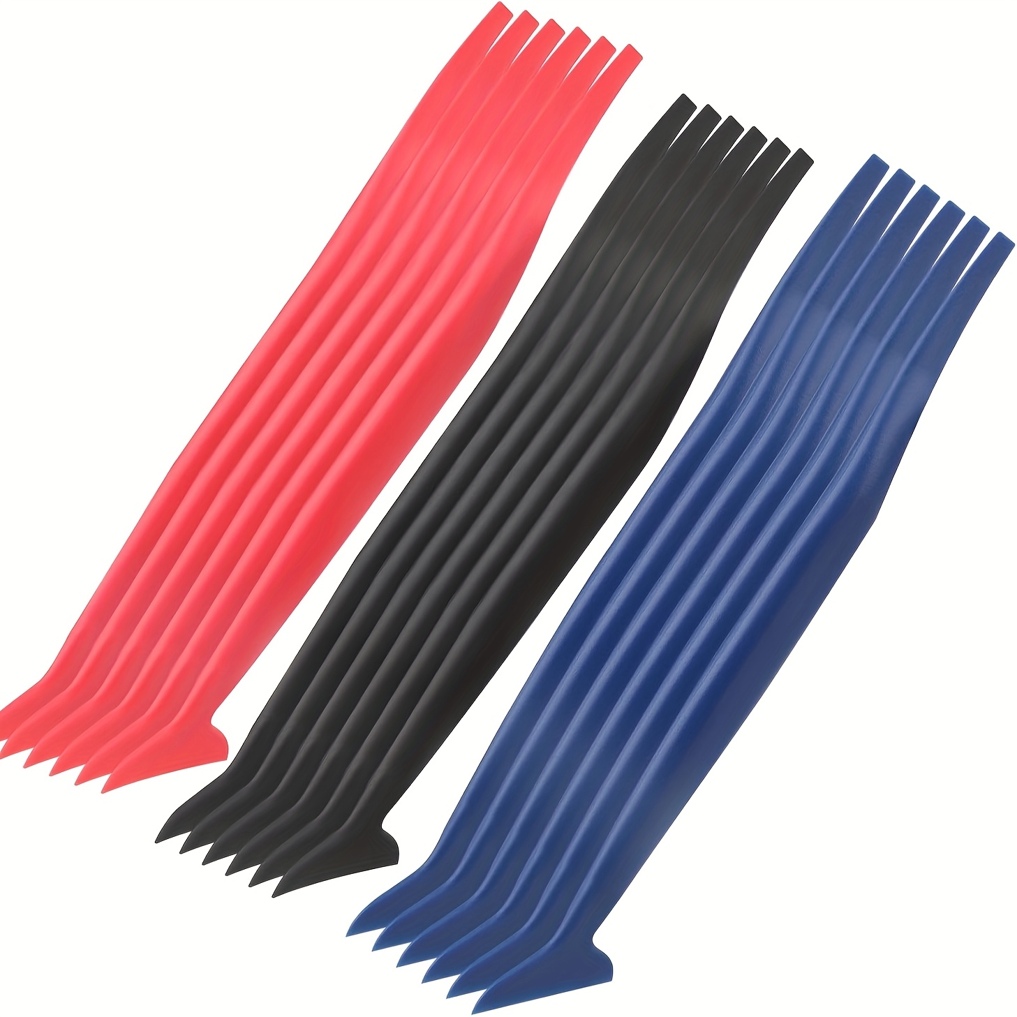 E-shop 18-teiliges Auto-Mikro-Rakel-Set mit und Schlitzen, Vinyl-Wrap-Werkzeuge, Vinyl-Wrap-Rakeln mit Verschiedener Härte für die Installation von