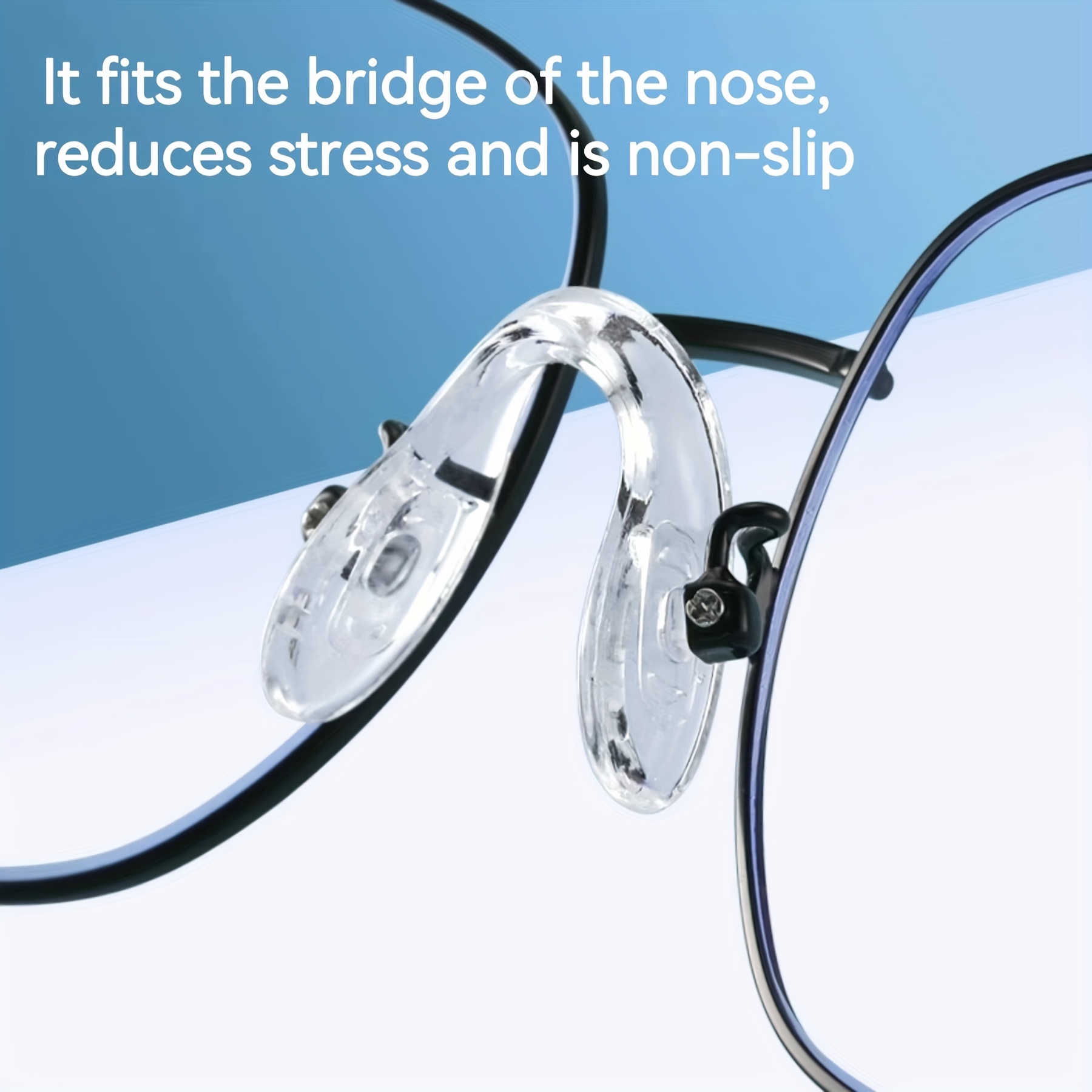  u shaped nose pad for adult eyeglasses soft comfortable non slip and pressure reducing silicone material details 6