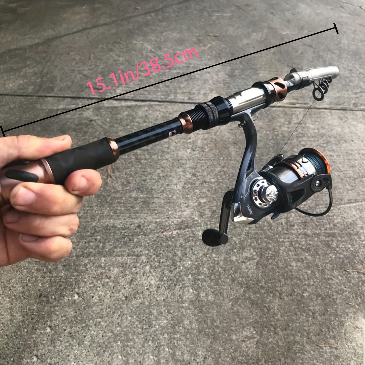 Fishing Rod and Reel Combos Carbon Fiber Telescopic Fishing Pole  Spinning Reel 12 +1 Shielded Bearings Stainless Steel Fishing Rod +1 Fi