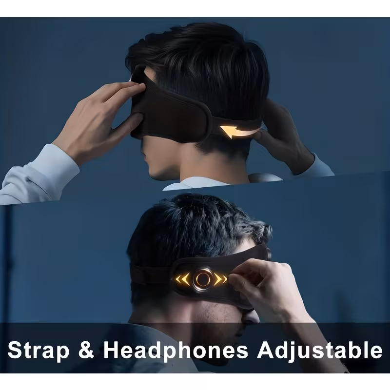 wireless sleep mask 100 blocking 3d contoured eye mask 38 white noise tracks sleep music with auto shut off breathable pressure ideal for side sleepers travel unisex gift for men and women Product details 3