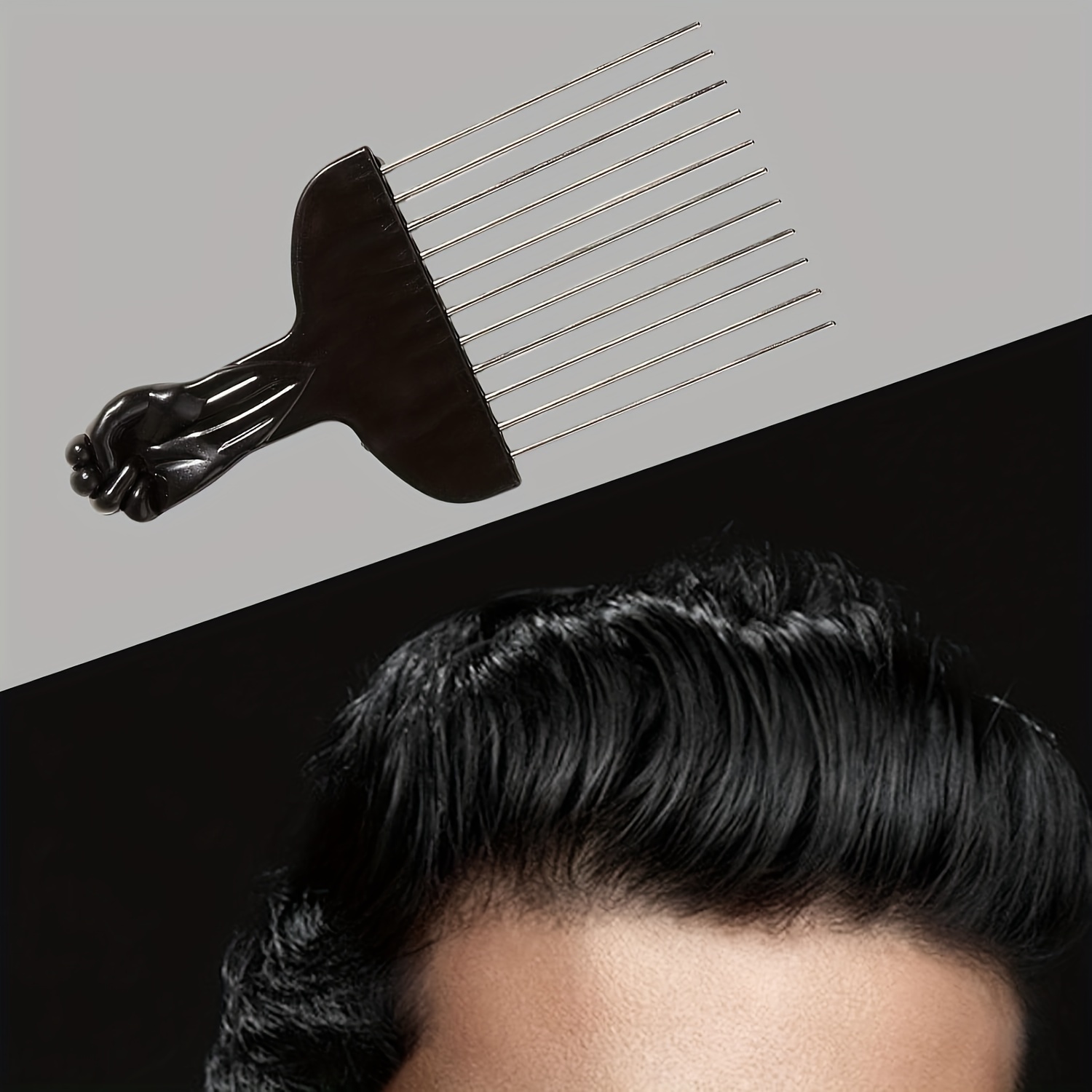 Metal Afro Comb for Curly Hair Detangling