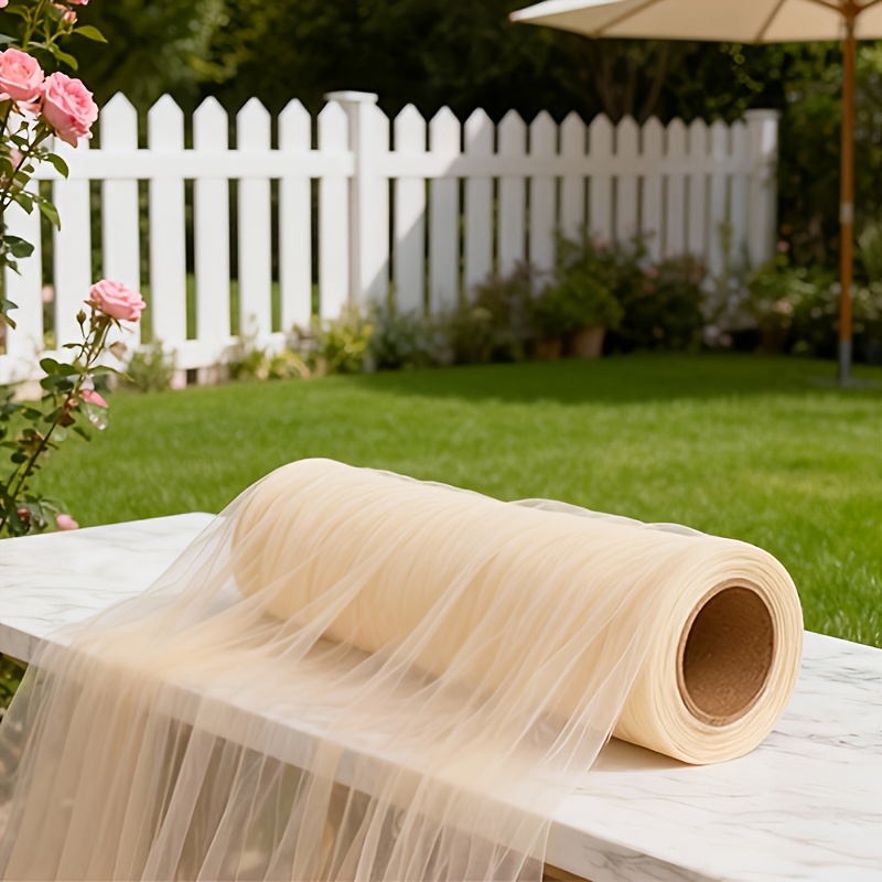 TEMU Rouleau de 50 mètres, Tulle Décoratif pour Mariage Extérieur en Plusieurs Tailles et Couleurs. Idéal pour Décorations de Fêtes, Arches