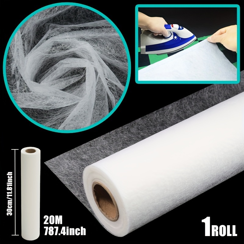 

1 Roll 11.8in X 787.4in Iron-on Hem Tape: Easy To Apply, Fusible, Adhesive, Great For Pants, Dresses, Clothes, Curtains, Diy Sewing - No-sew Fabric - White Color - Not Waterproof