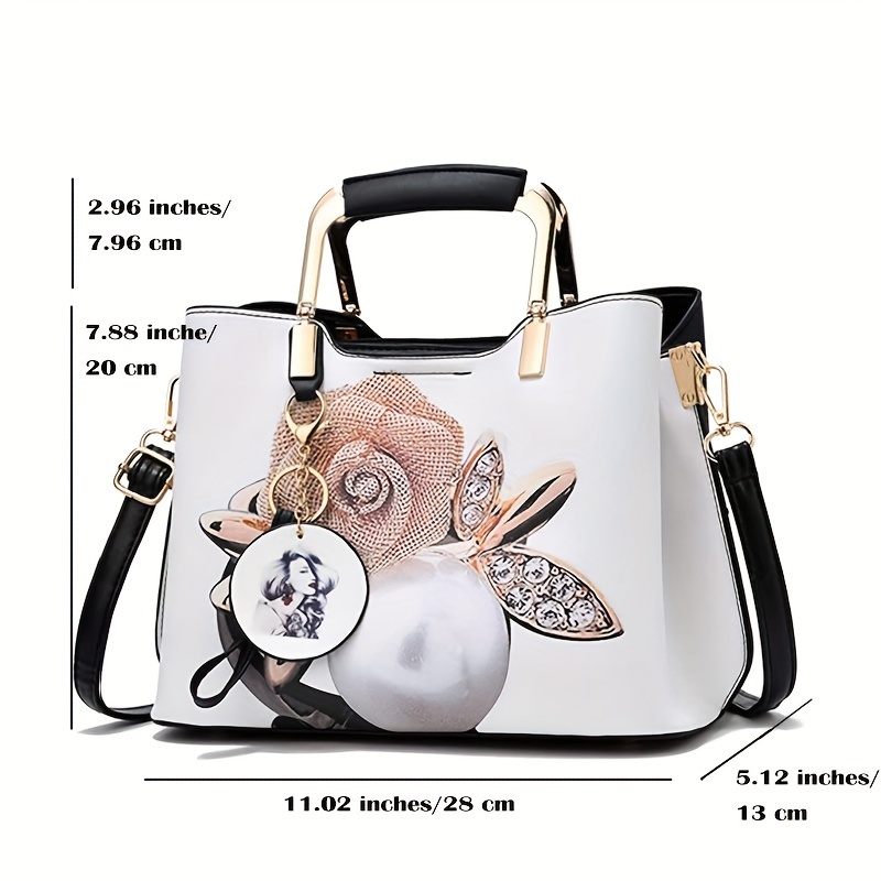 Sac à Main Femme En Cuir Synthétique Souple - Grand Format 31x14x16 Cm, Bandoulière, Couleur Argenté