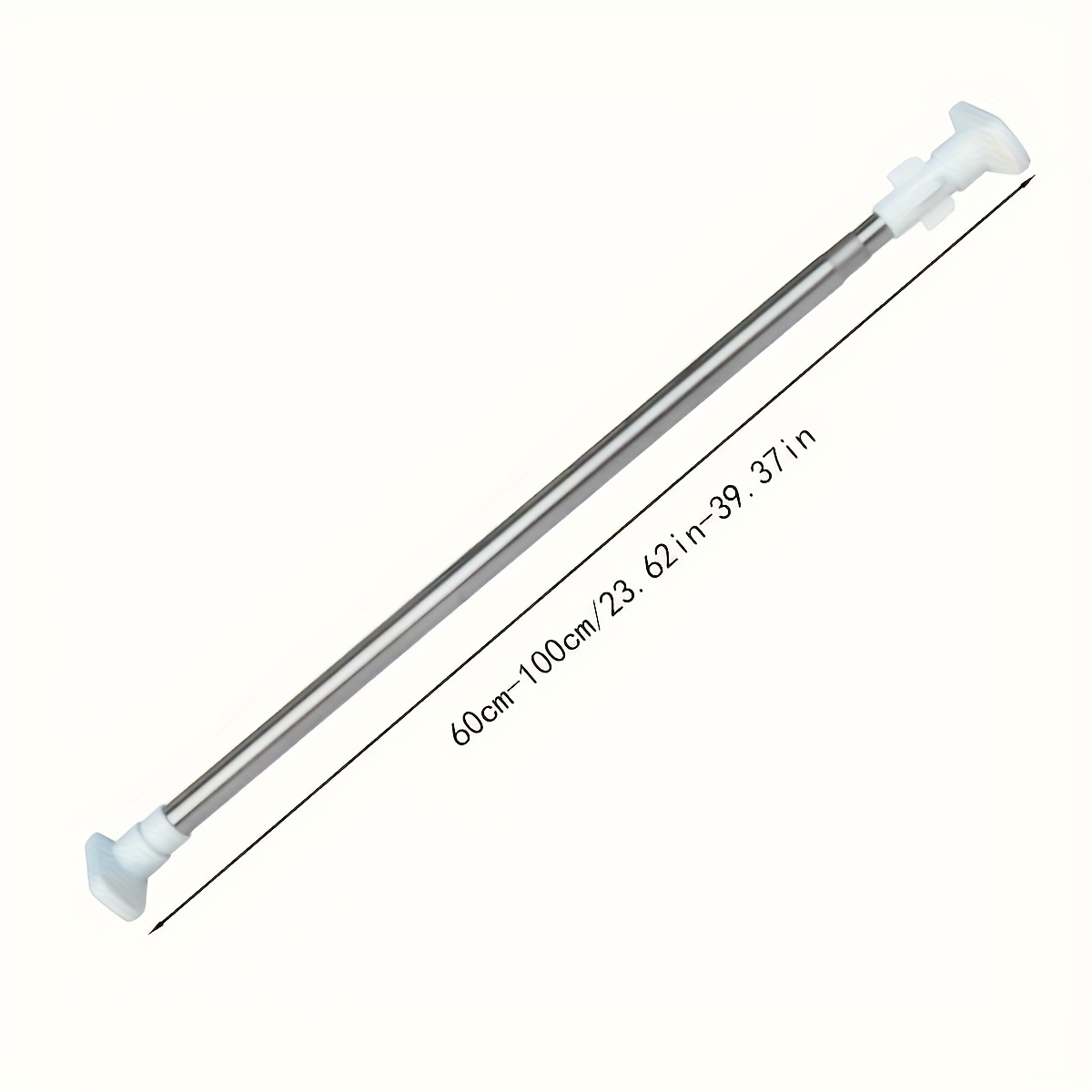 TEMU 1pc Multi-functional No-drill Shower Curtain Rod, Adjustable Clothes Drying Rod, Wardrobe Support Rod, Cabinet Support Rod, Towel Rod, Storage