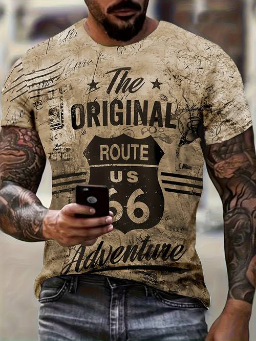 mens street style 3d print graphic tee casual short sleeve crew neck t shirt for summer breathable polyester machine washable