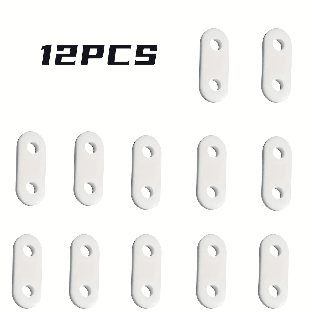 Image of 12/20pcs Universal White Curtain Weighted Anti-billow Aluminum Alloy Weights, 15g/0.52oz Each, With 2 Holes And Bottom For Securing To Of Curtains To Improve Verticality And Prevent Being By Wind
