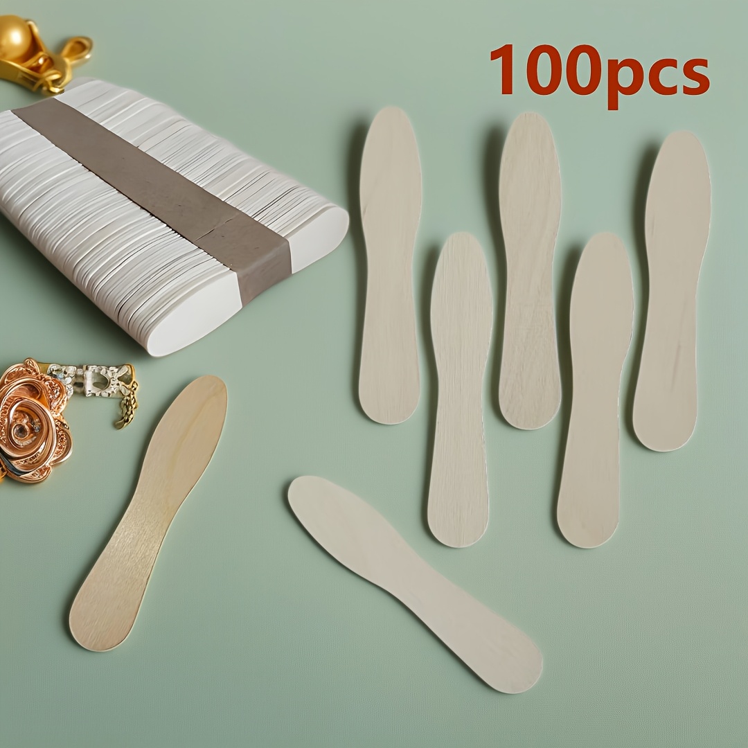 TEMU 100/200/500 pezzi di cucchiaini da gelato in legno qualit� da 7,5 cm/3 pollici, adatti per degustazioni di dessert e gelaterie, feste, raduni di