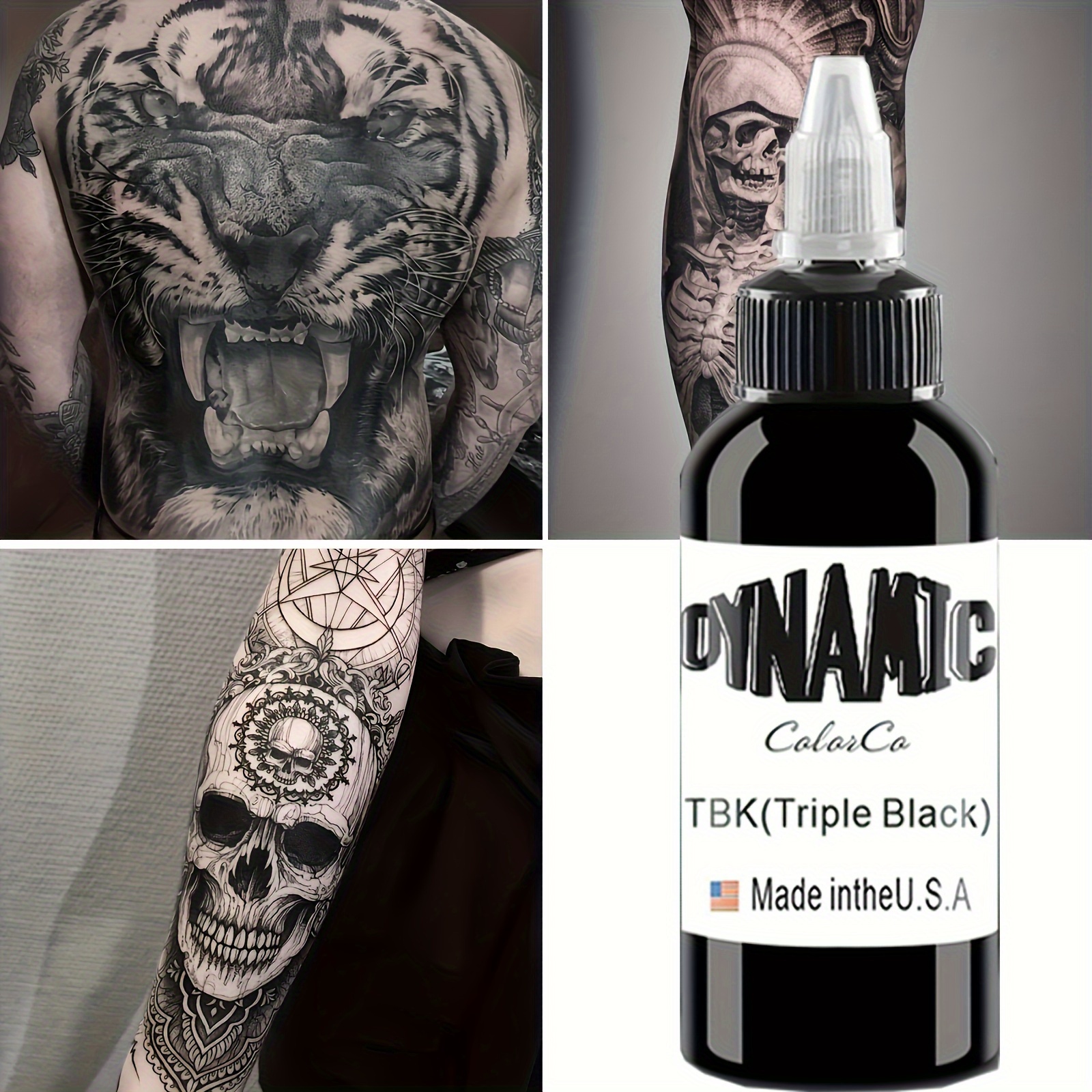 New Tbk Tattoo Ink /bottle Black Supply Permanent Tattoo Ink Black Art  Tattoo - Super Black - Temu Germany