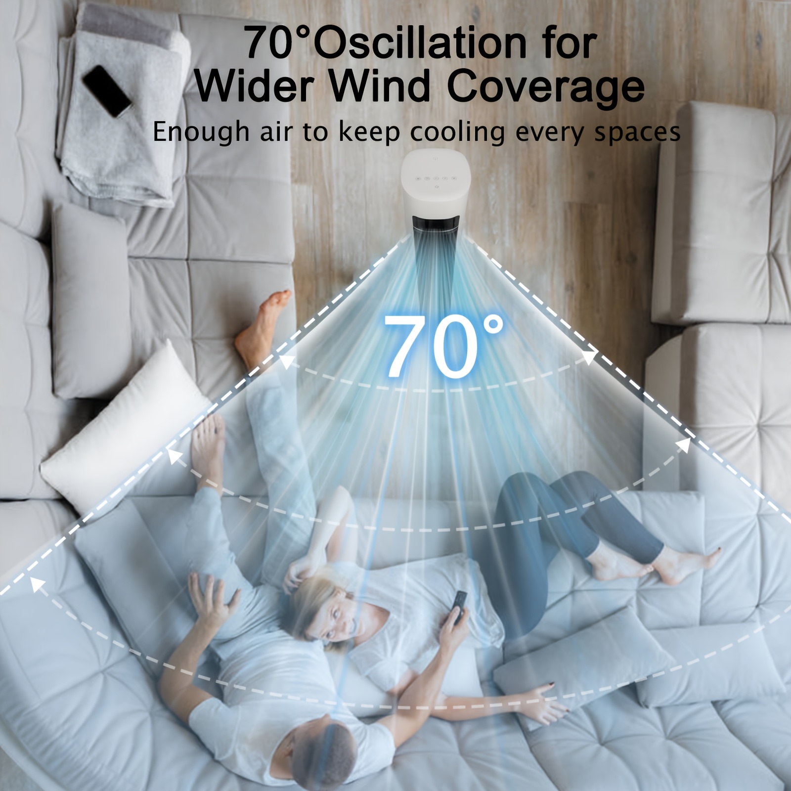 40 Inch Portable Air Conditioner Evaporative Air Cooler, Portable... product image 8