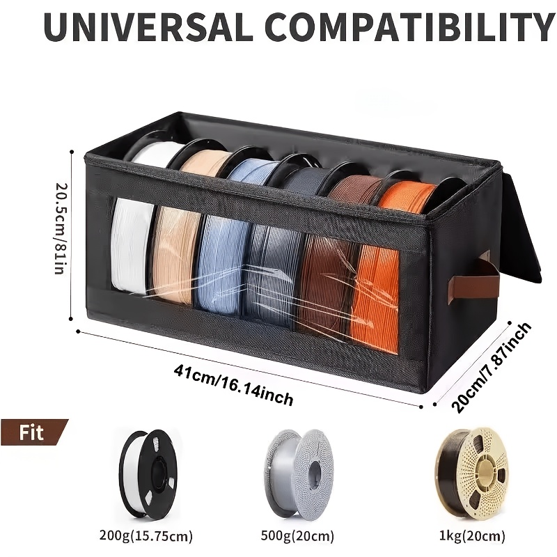 3d Printer Filament Storage Box - Lidded Filament Container, 3d Printing Filament Organizer Rack, Suitable For Home, Office, Studio