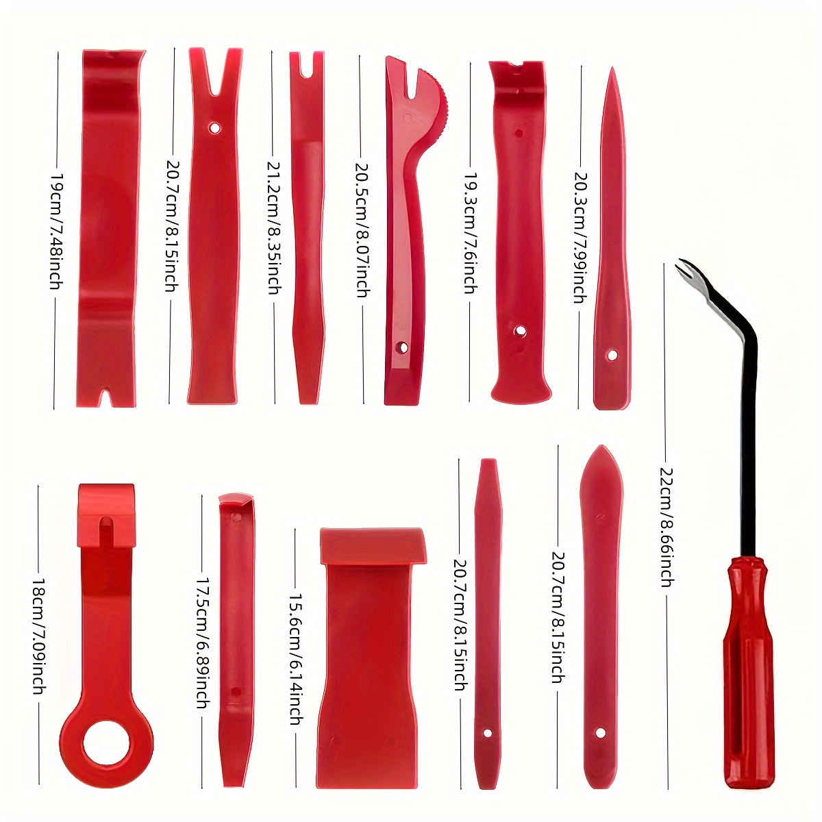 5 Pcs Car Trim Removal Tool Kit, Auto Door Panel Clip Fastener Plastic