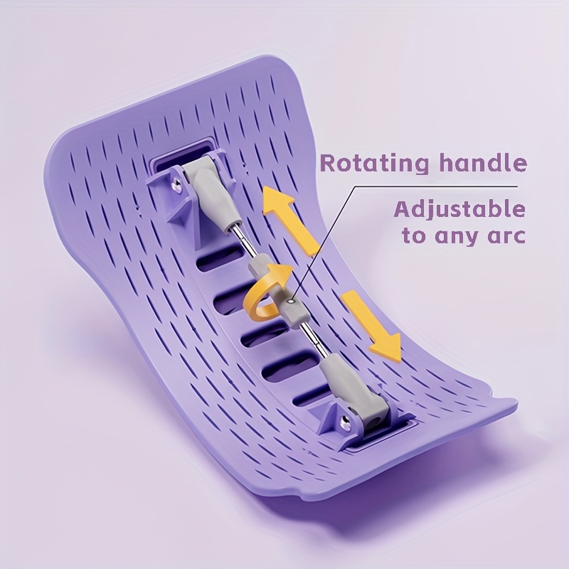 widened design back stretcher for lower back lumbar support with acupressure   adjustable portable durable   and gym runner gifts home   essentials adjustable back stretcher exercise equipment for home workouts back posture   for women back stretching board exercise equipment Product details 1