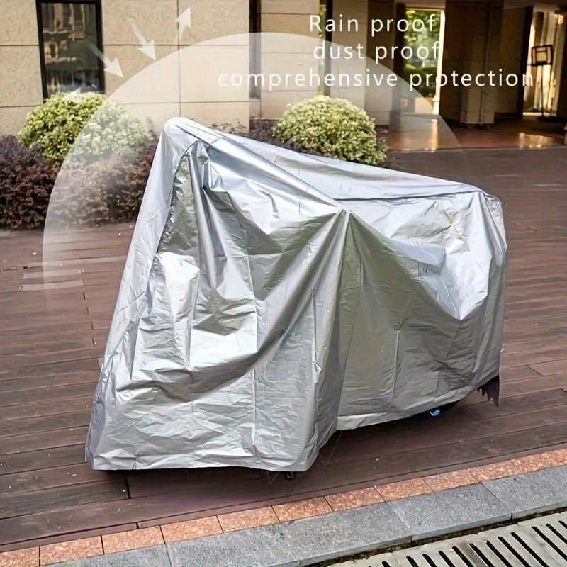 

Pe Material Waterproof Motorcycle Cover, Universal Fit Dustproof Protective Rain Cover For Motorcycles, Scooters And Electric Bikes