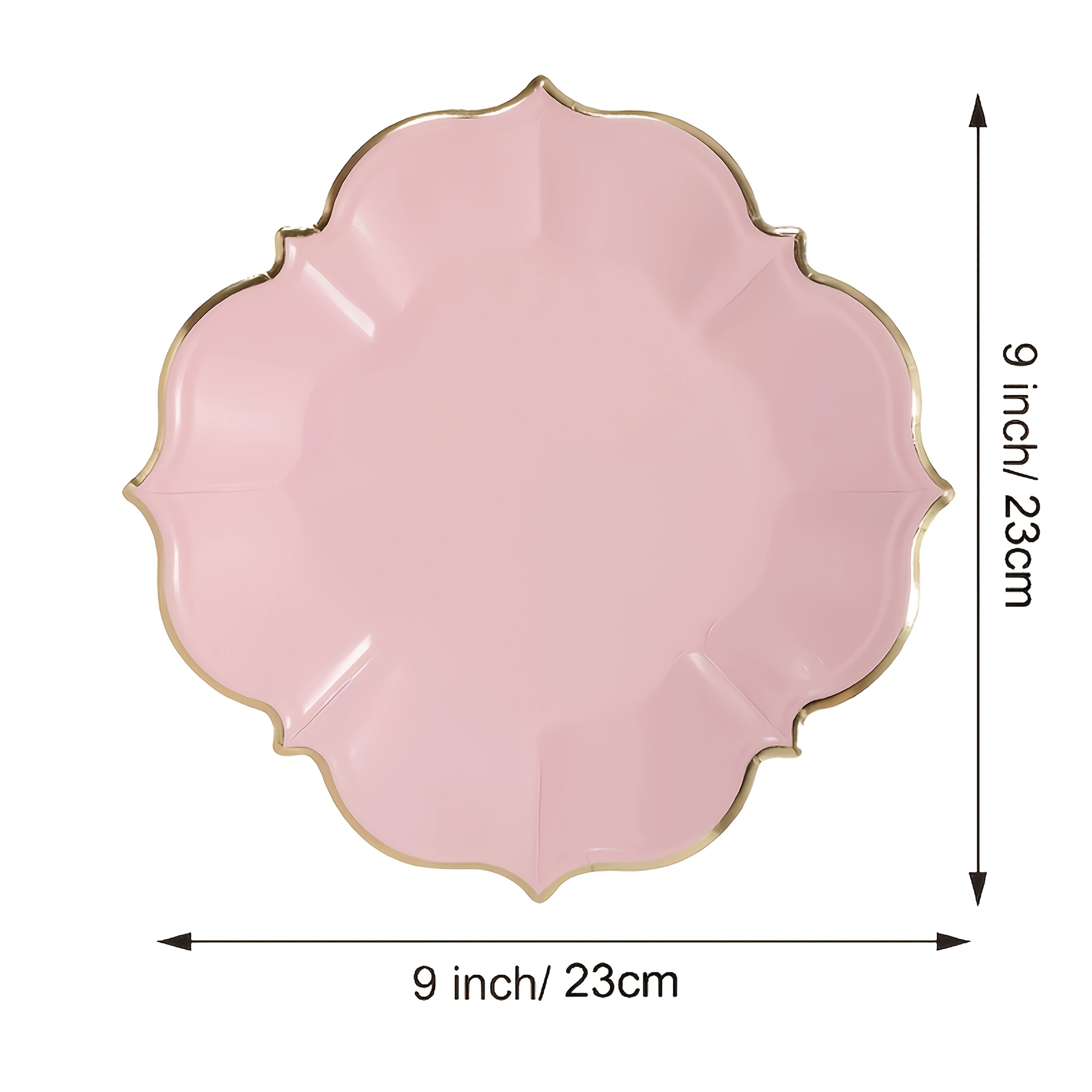 9" ( 23cm ) White Paper Disposable Dinner Plates 25 Pack