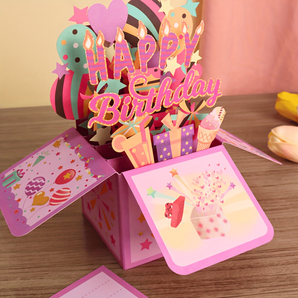Pop Up Surprise Card Funny 3D Pop-Up Birthday Card For Wife - Creative Husband To Wife Card With Envelope For Birthday Celebrations 3d Pop Up Gift Cards Uk