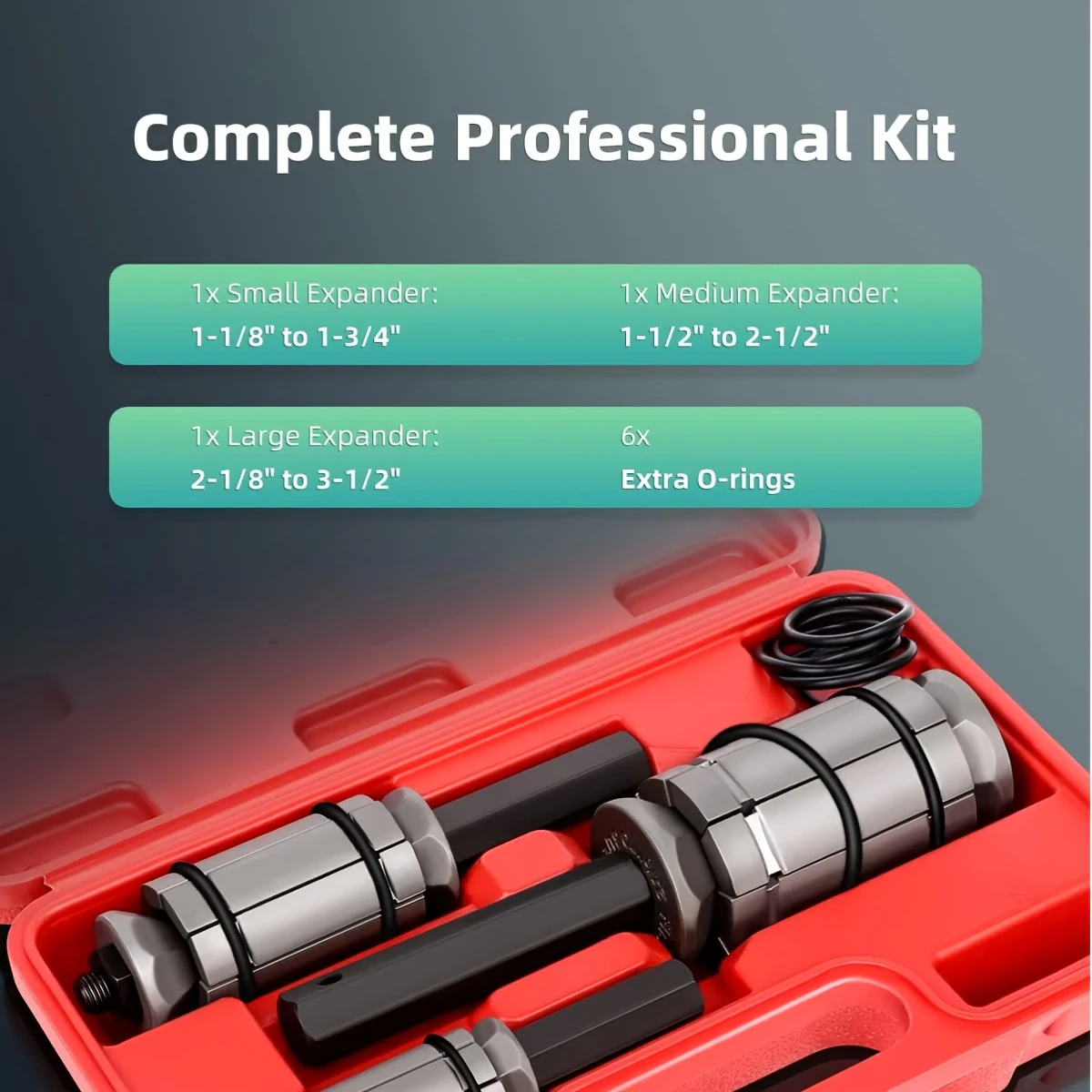 3pcs exhaust pipe expander tool kit 1 18 to 3 1 2 tailpipe expander muffler expander tool kit suitable for most vehicles and trucks details 1