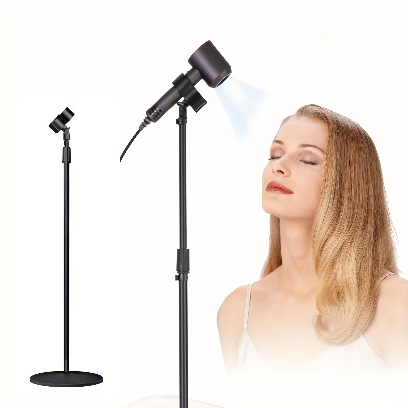 adjustable hair dryer stand holder 120cm telescoping Temu