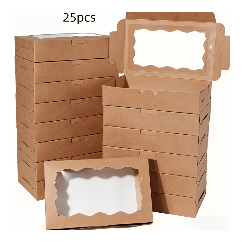 TEMU 25pcs Gift Packaging Boxes, Windowed Packaging Boxes, Drawer-style Paper Boxes, Square Windowed Boxes, Airplane Boxes, Suitable For Birthday,