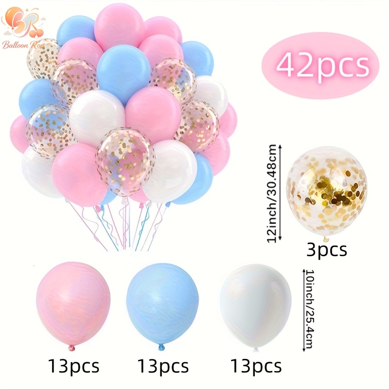 TEMU 42pcs, Pink And Latex Balloons, Gender Reveal Parties, Birthday Parties, Showers, Party Decorations, Weddings, Anniversaries, Bridal Showers,