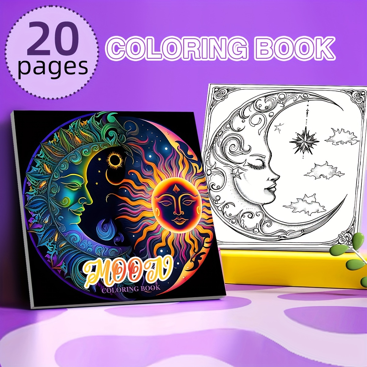 

Deluxe Adult Coloring Book - 20 , Pages For Relax & - Perfect Gift , Family, And