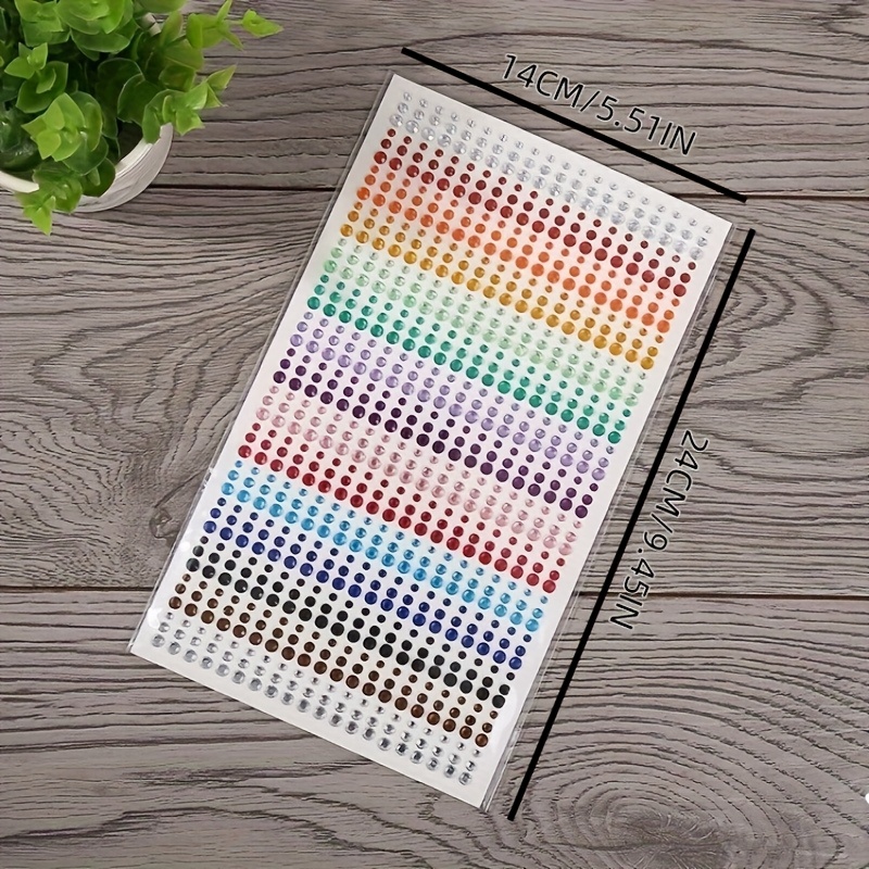 TEMU Adesivi strass 3D autoadesivi da 900 pezzi in 15 colori - Decalcomanie con per , corpo e nail art - Ideali per , , feste e decorazioni per
