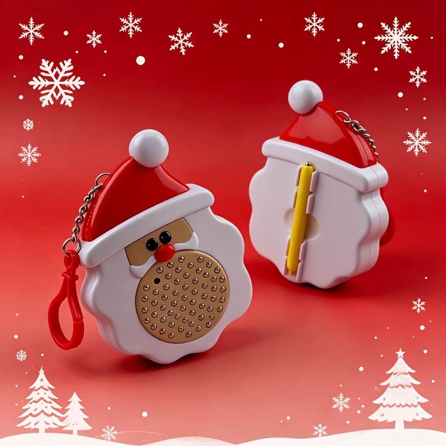 TEMU Mini Tablero Magnético de de Estrés Navideño, Tablero Magnético de la Serie Navideña, Bolsa de Regalo para Llavero, Lindo Llavero Colgante de