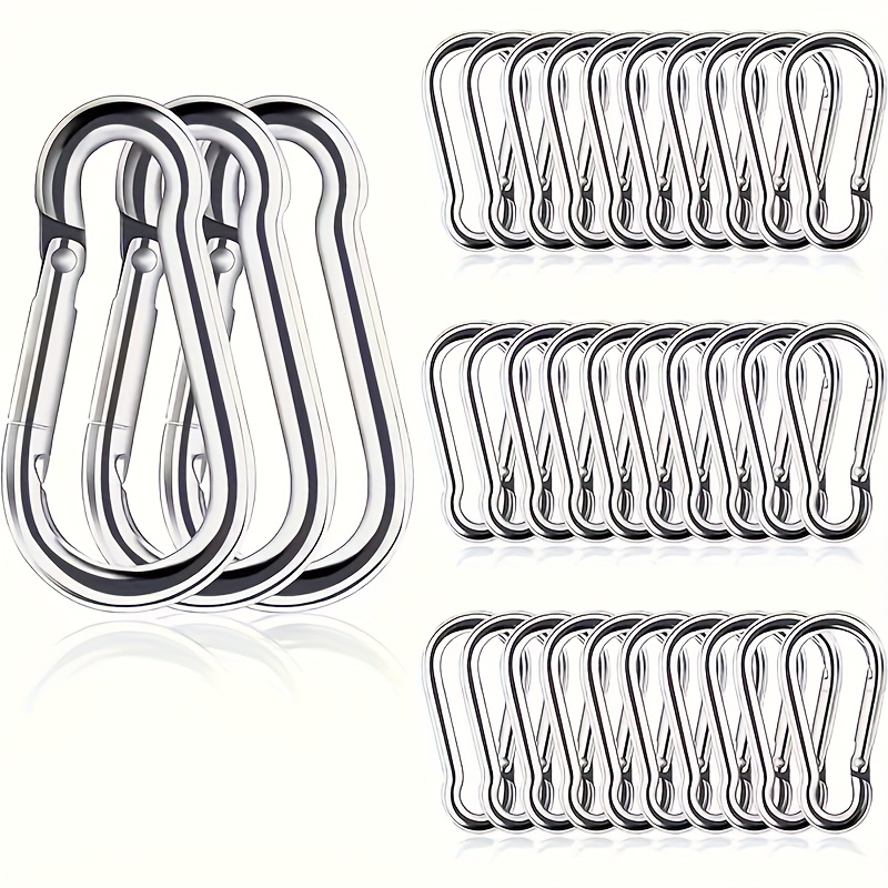 E-shop Set mit 12 robusten D-Ringen 6X60mm für verschiedene Outdoor-Aktivitäten | Unverzichtbar für Outdoor-Rucksäcke / Schlüsselanhänger /