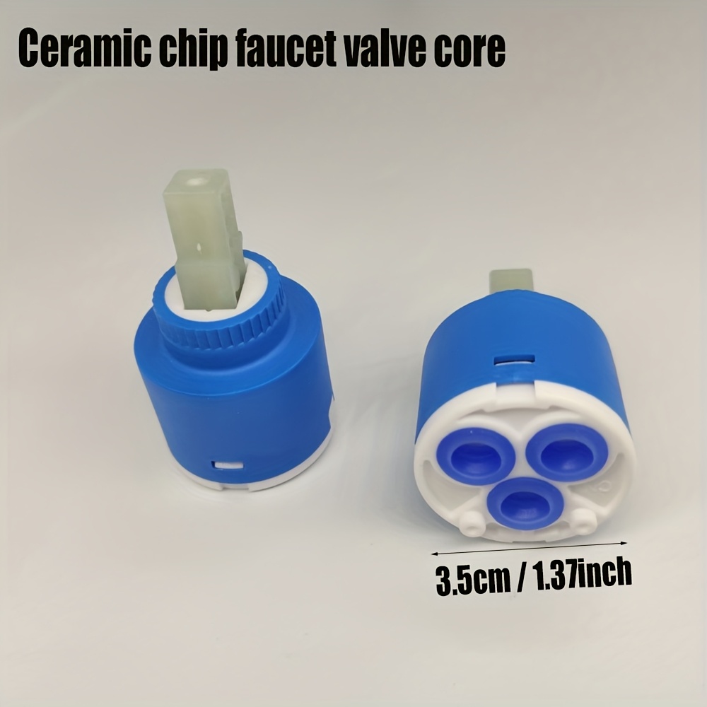 Ceramic Cartridge For A 2pcs Kitchen Sink Faucet, Suitable For Hot And Cold Water, With /40 Water Heater Mixing Valve For Repair Parts
