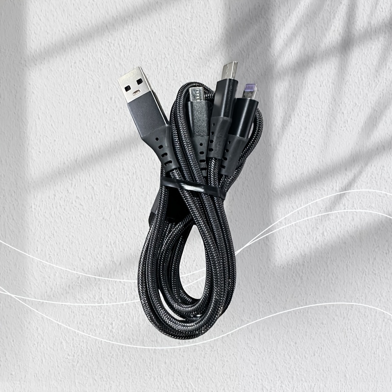 1pc Data Cable 66w Super Fast Charging 1 Heads Charger Multifunctional Suitable For Iphone//type-c