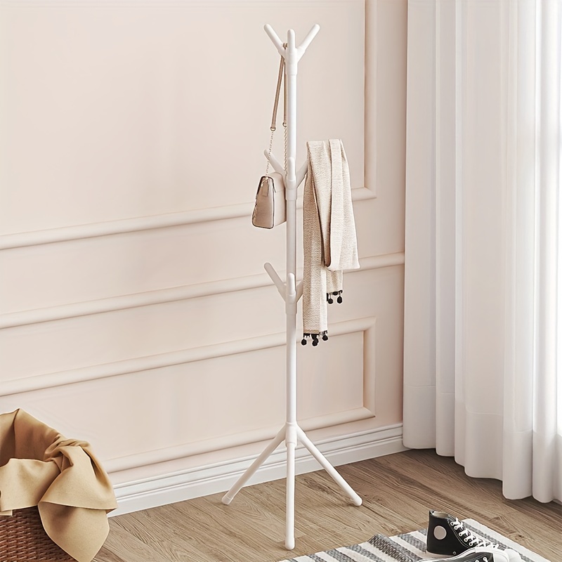 

Plastic Multipurpose Valet & Suit Stand - Sturdy Freestanding Coat Rack With Hooks - Space-saving Organizer For Bedroom, Bathroom, Living Areas - Aesthetic Home Essential With Special Functions