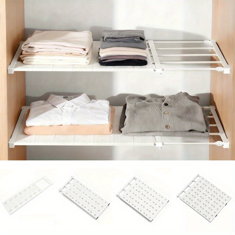 no drill expandable storage rack multiple sizes extendable and adjustable tiered organizer suitable for wardrobes closets kitchens bathrooms bedrooms shoe racks and   space organization multi functional shelf home storage accessory mounted