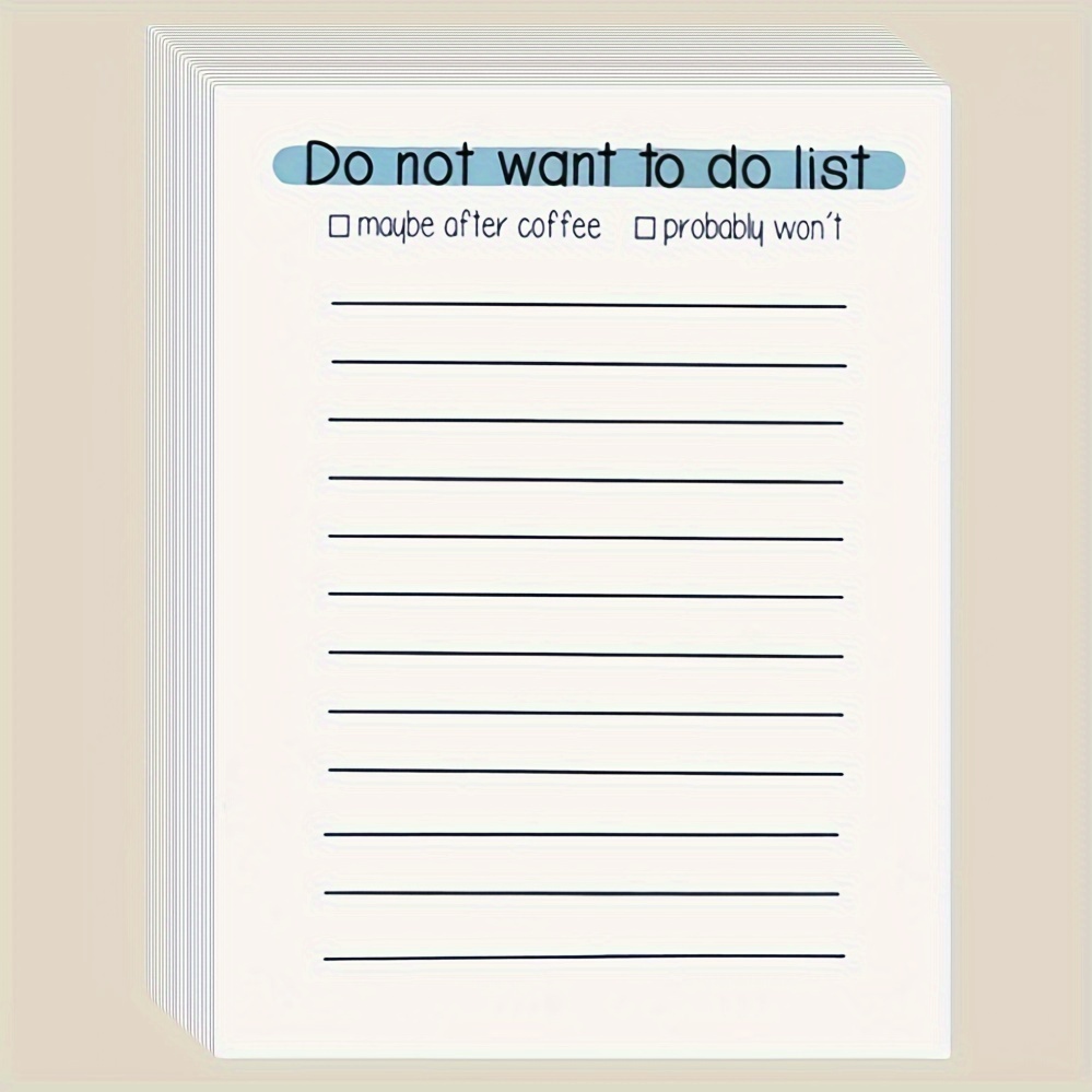 

Whimsical To-do List Notepad Set With 50 Fun Sticky Notes - Colorful Daily Planner For Work & School, Humorous Office Gift For Friends