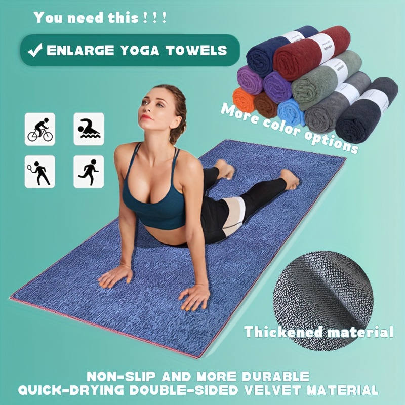 Las mejores ofertas en Verde de Yoga y Pilates Toallas antideslizantes- Toallas de deslizamiento