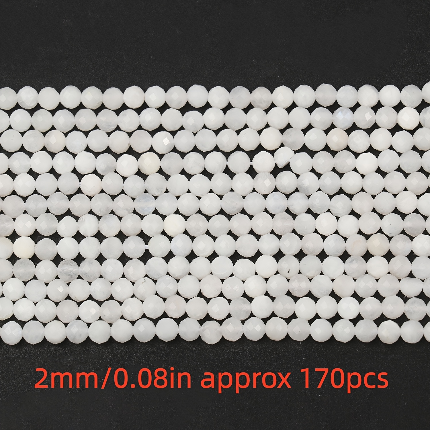 TEMU 2-4mm Natural Stone High-quality Round Loose Beads For Jewelry Making Diy Unique Bracelet Necklace Earrings Gift For Men And Women 170/110/90pcs