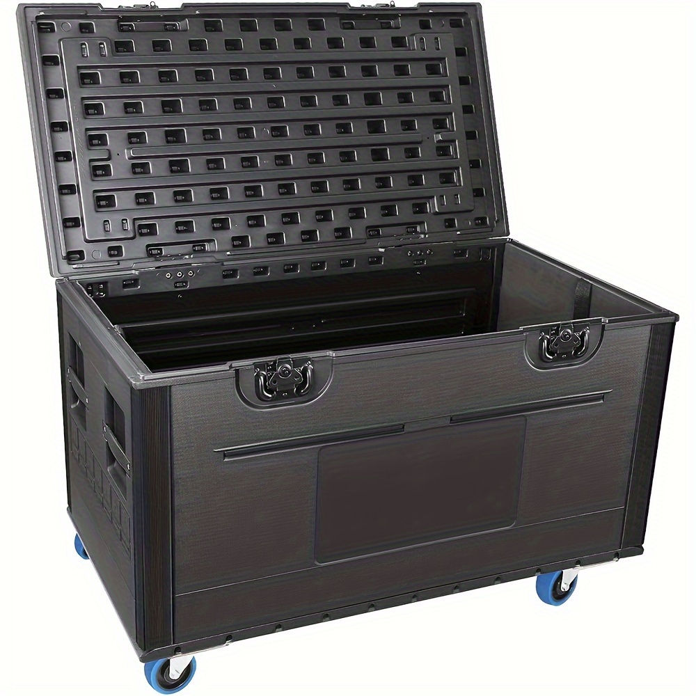 RXFSP Utility Cable Trunk Road Case With Wheels, Professional Stackable Heavy Duty ATA Rolling Road Case, For Pro Audio & DJ Equipment Storage,Waterproof, Dustproof, With Casters (35" X 22" X 24