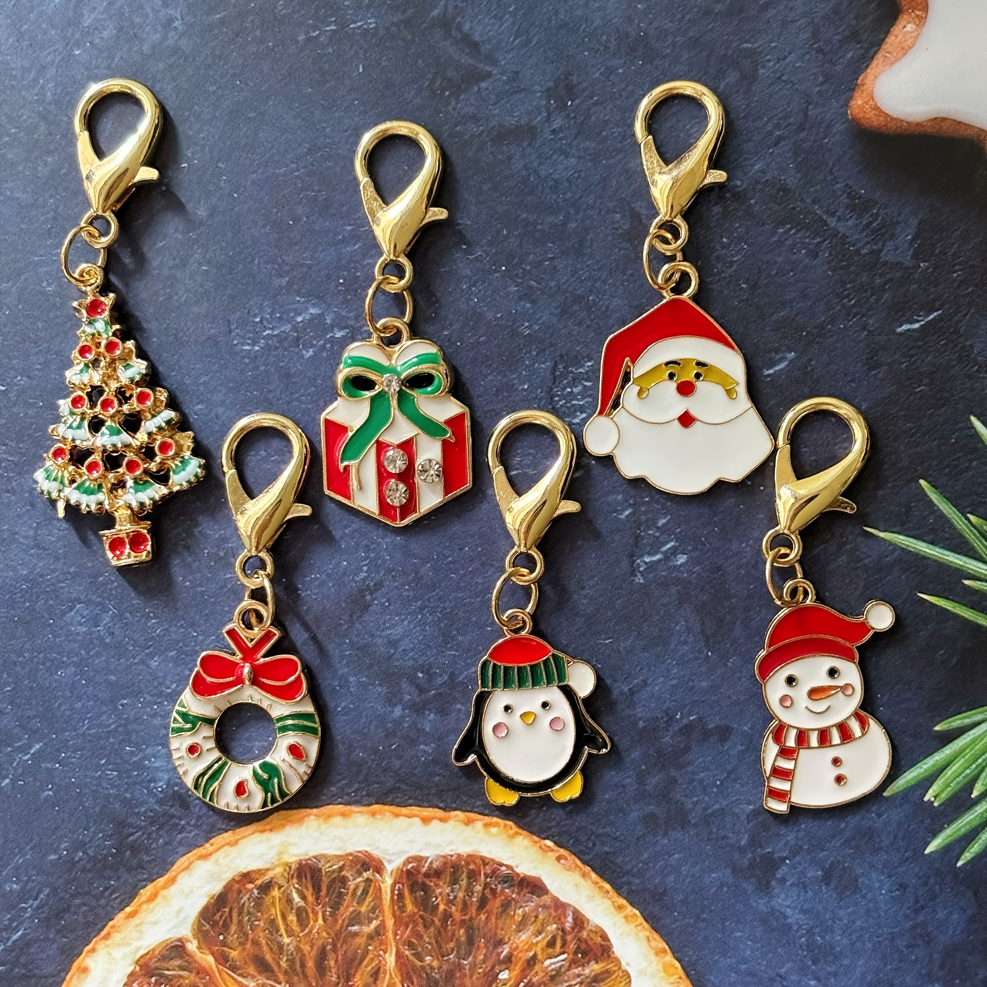 

6pcs Christmas Keychain - Keychains - Bag Pendants - For - For Christmas And