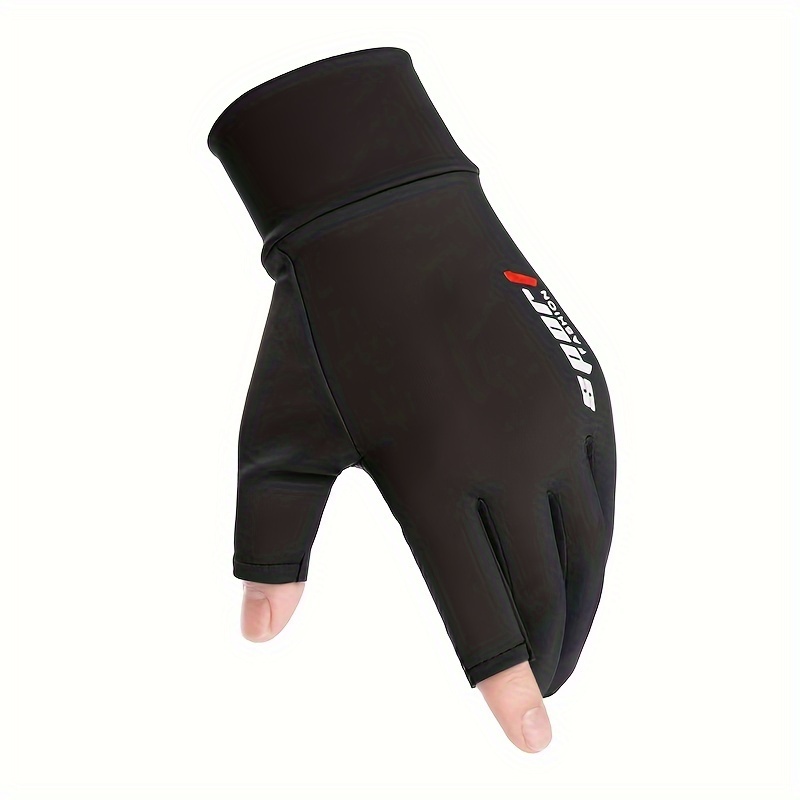 

Ultra-flexible Uv-resistant Viscose Fingerless Gloves With 2 Exposed Fingers, Non-slip And Breathable For Cycling, Fitness, And Fishing