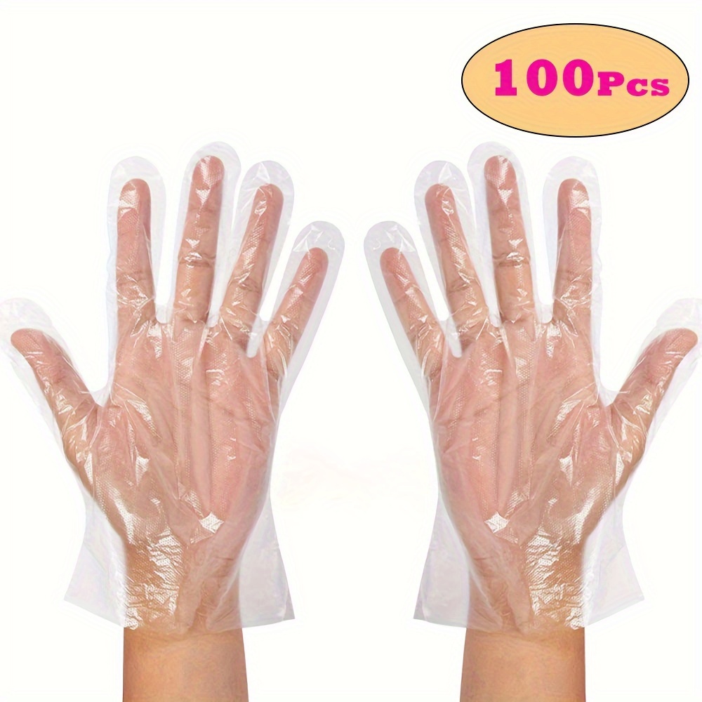 TEMU Disposable Gloves For , Pe Gloves, Disposable Gloves, -grade Plastic, Film Gloves, Gloves, Supplies