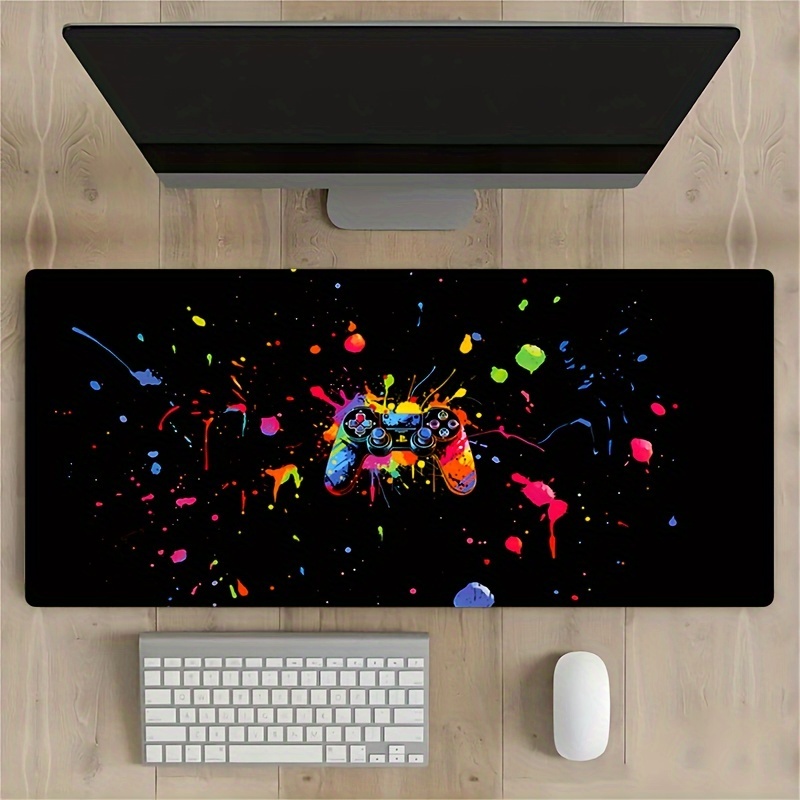 

Color Game Console Pattern Large Game Mouse Pad Computer Hd Keyboard Mouse Pad Desk Pad Natural Rubber Non-slip Office Mouse Pad Desk Accessories