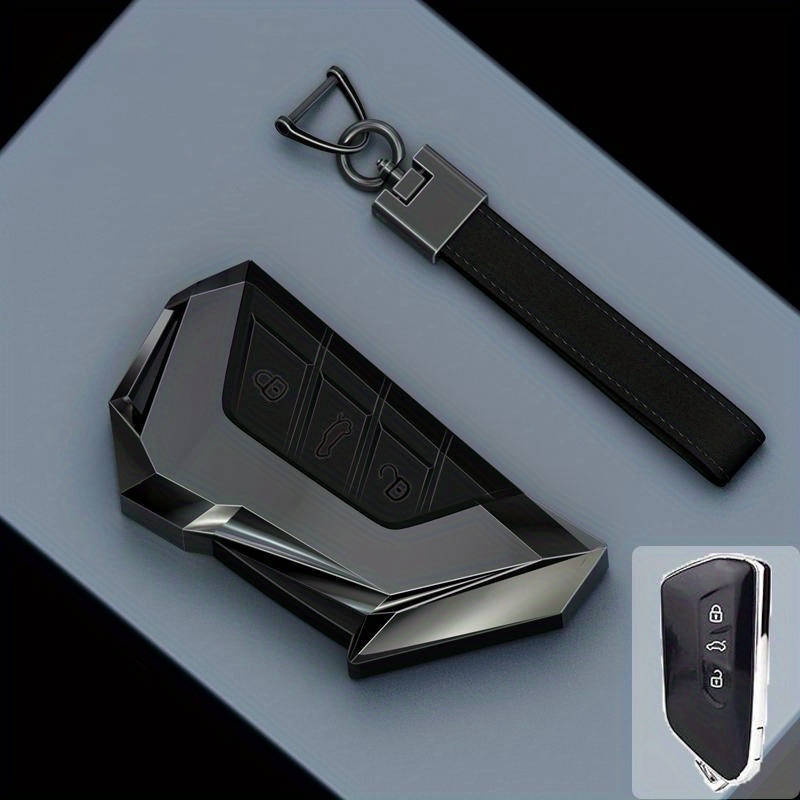 Image of Alloy Car Key Case Cover Fob For Vw For Golf 7 Mk7 Tiguan Mk2 For Seat Leon Fr 2 Ibiza For Octavia