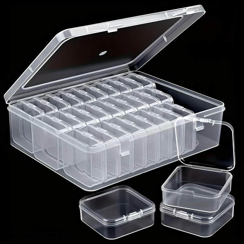 

Large Capacity Jewelry Box With 30 Compartments, Clear Plastic Storage Box With Small Storage Containers, Organizing Pearls, Jewelry And Small Items